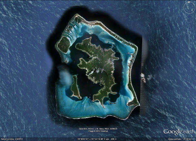 Satelite view of Bora Bora