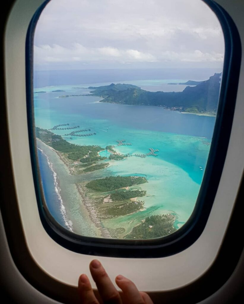 Bora Bora view from a plane