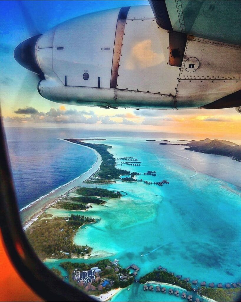 Bora Bora view from a plane