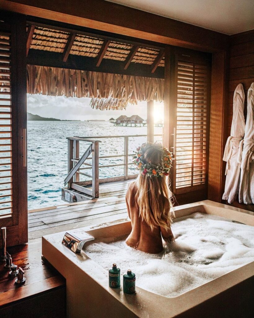 Bathtub at the Four Seasons Bora Bora