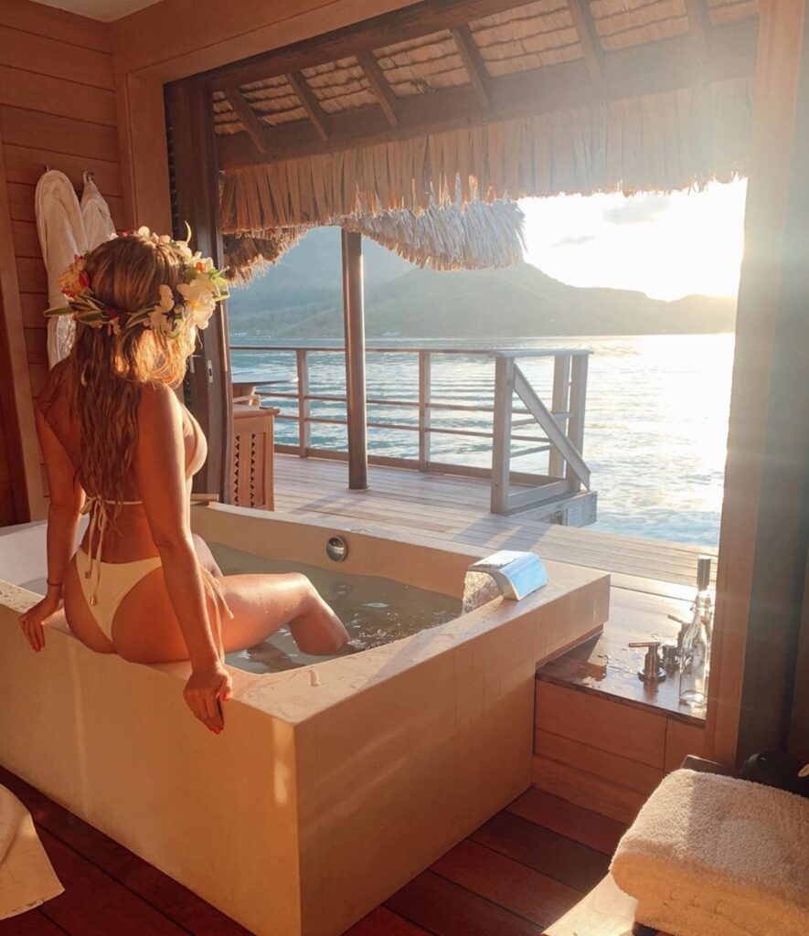Bathtub at the Four Seasons Bora Bora