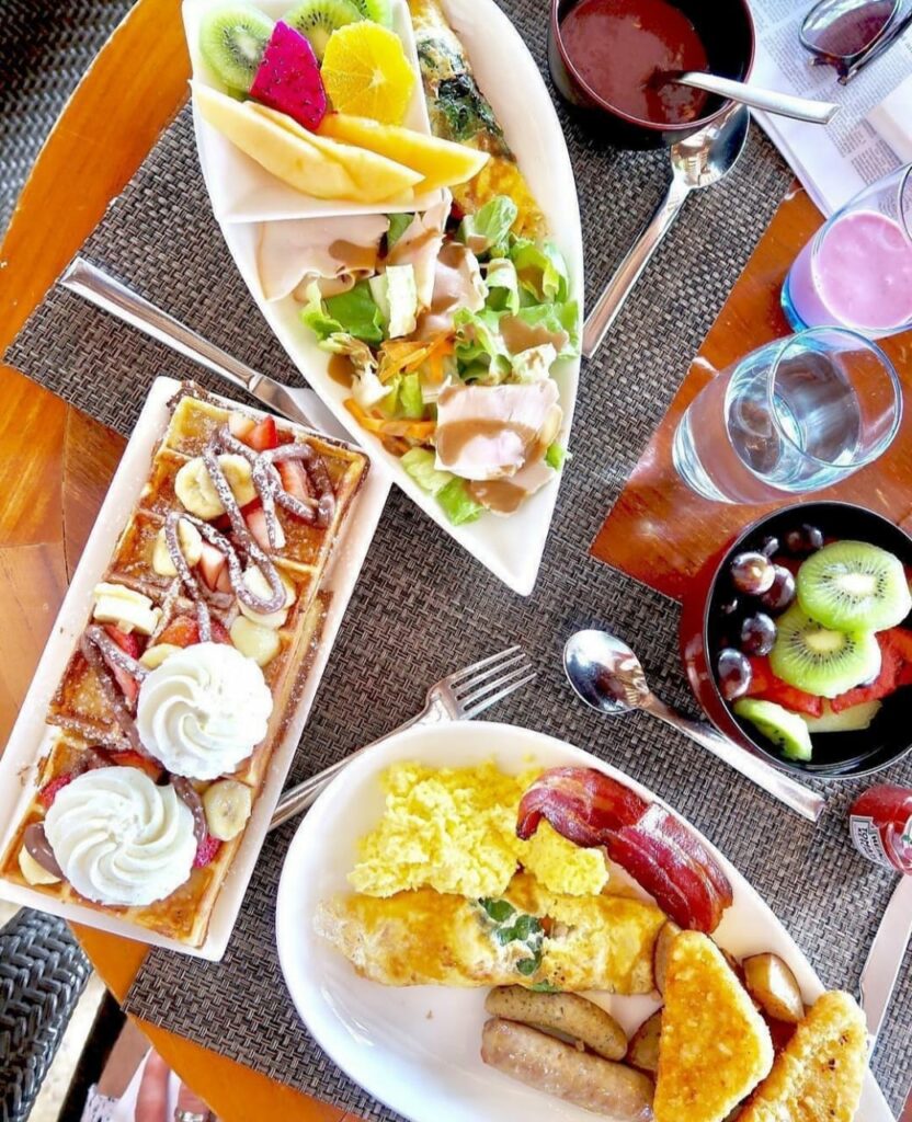 Breakfast food at the Four Seasons Bora Bora