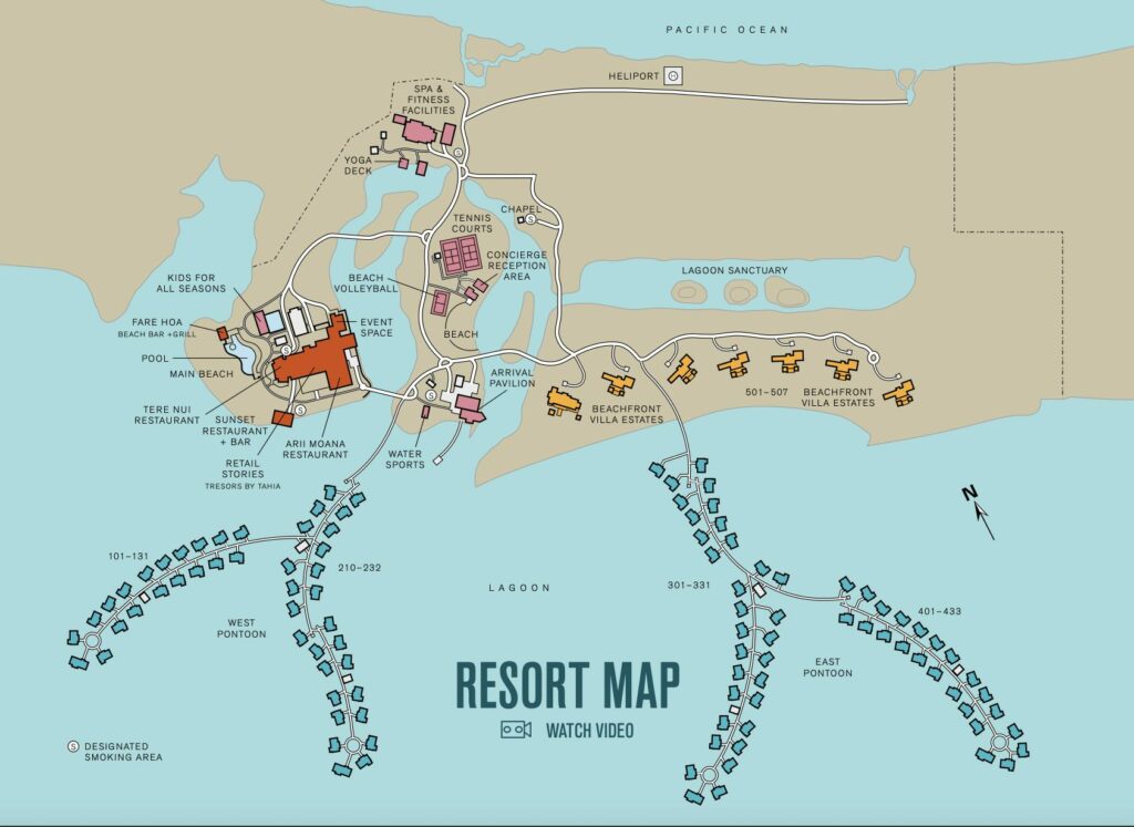 Four Seasons Bora Bora Resort Map