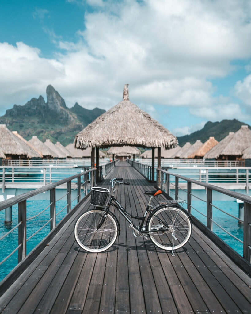 Bridge with a bike at the St Régis Bora Bora