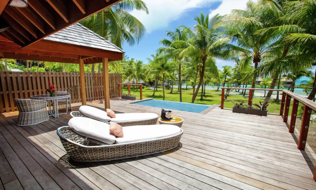 Conrad Bora Bora Nui Garden & horizon villas outside deck