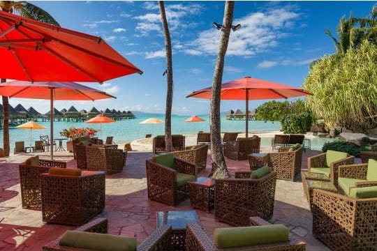 Vini Vini bar terrace at the Intercontinental Le Moana Bora Bora