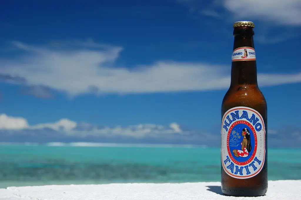 Hinano beer on Matira beach, Bora Bora