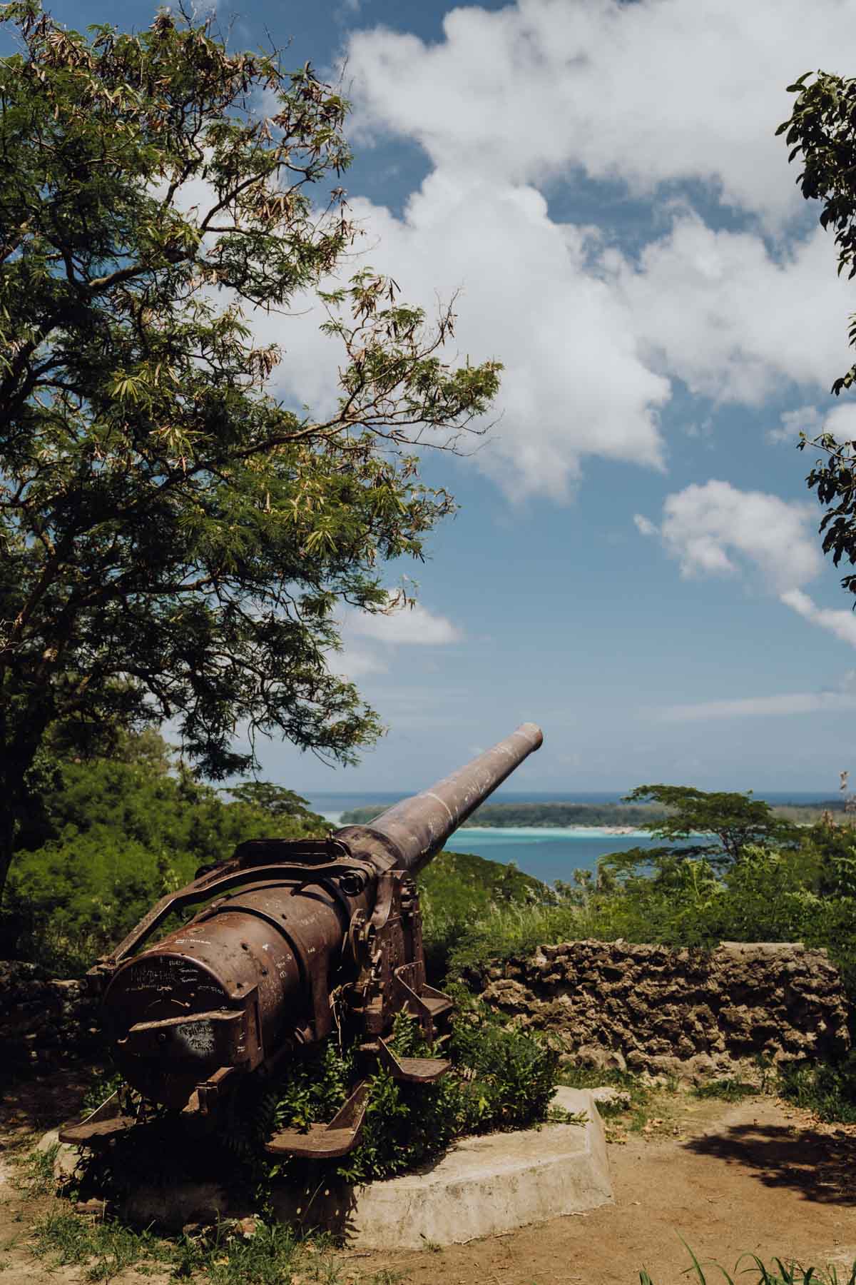 Old canons in Bora Bora