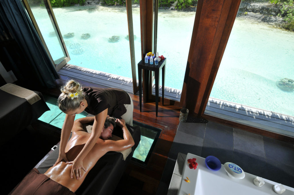 Massage cabin at the Intercontinental Thalasso Bora Bora