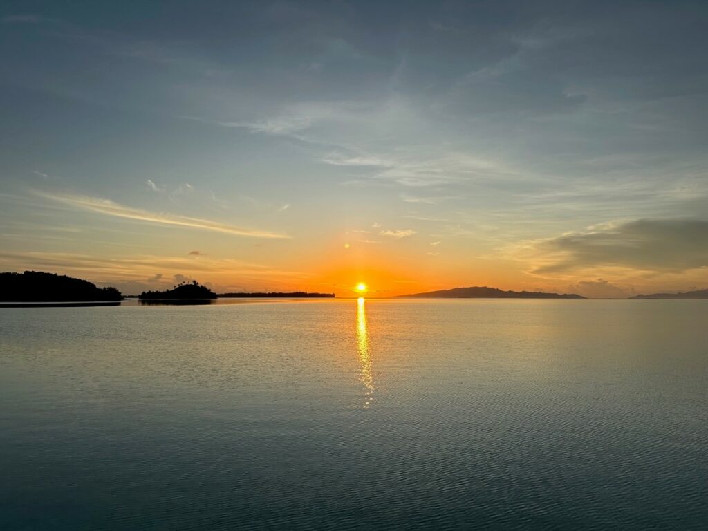 Sunrise view from Le Moana Bora Bora