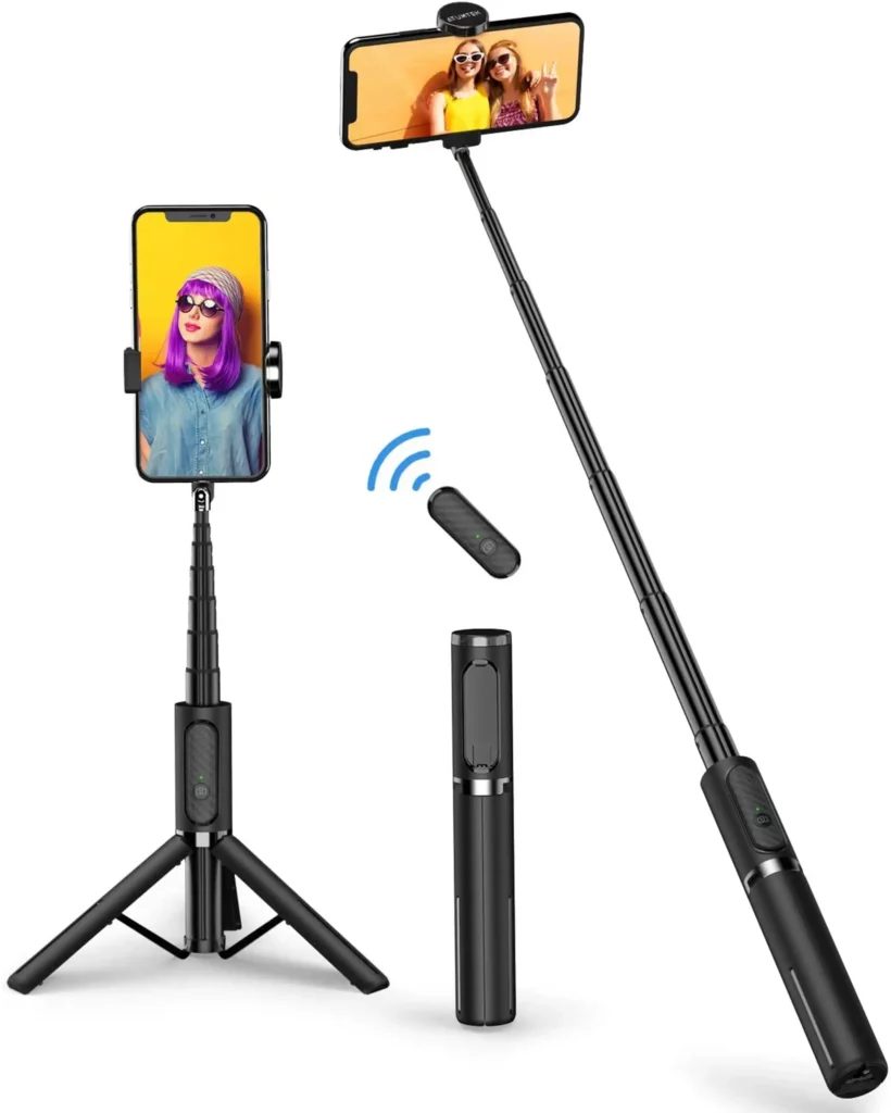 Bluetooth selfie stick and tripod