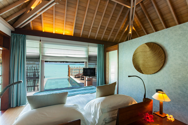 Views from the bed - Overwater Pool Villas with Lagoon View -  Intercontinental Thalasso Spa Bora Bora