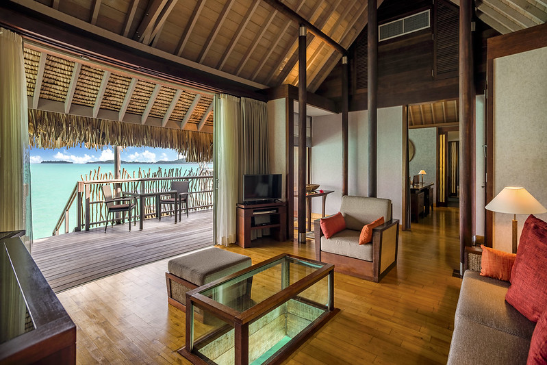 Living Room - Overwater Pool Villas with Lagoon View -  Intercontinental Thalasso Spa Bora Bora