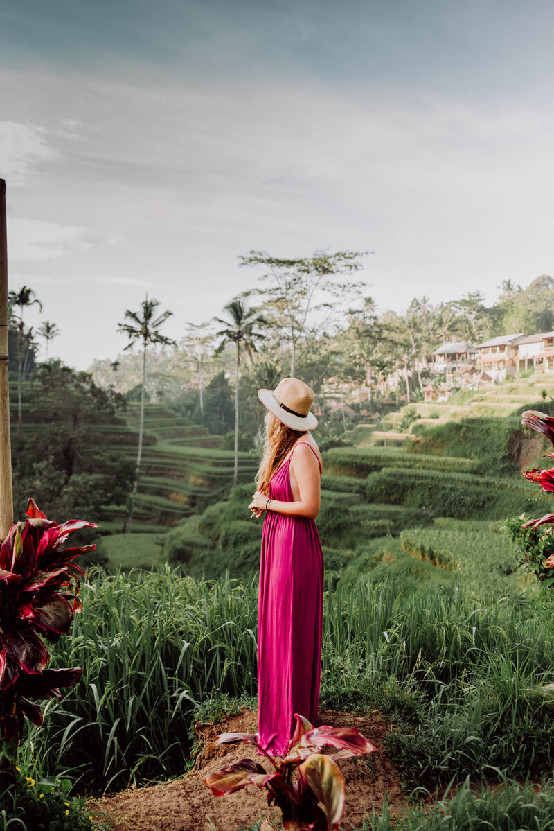 Billie in the Bali rice terraces