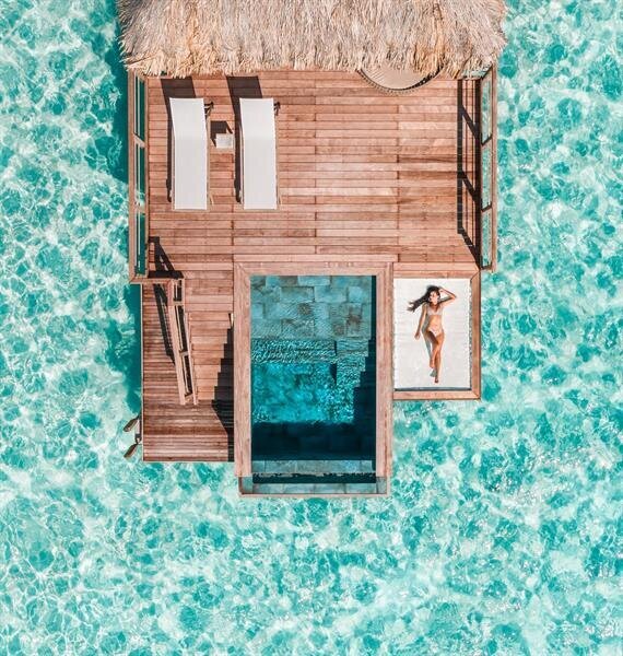 Overwater bungalow with pool, Le Bora Bora